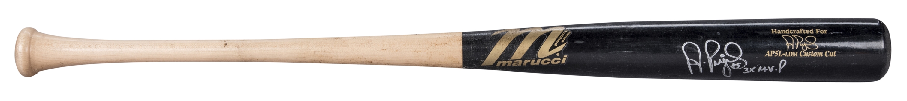 2014 Albert Pujols Game Used and Signed Marucci AP5L-LDM Custom Model Bat (PSA/DNA GU 8.5)